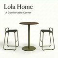Outdoor metal tables and chairs