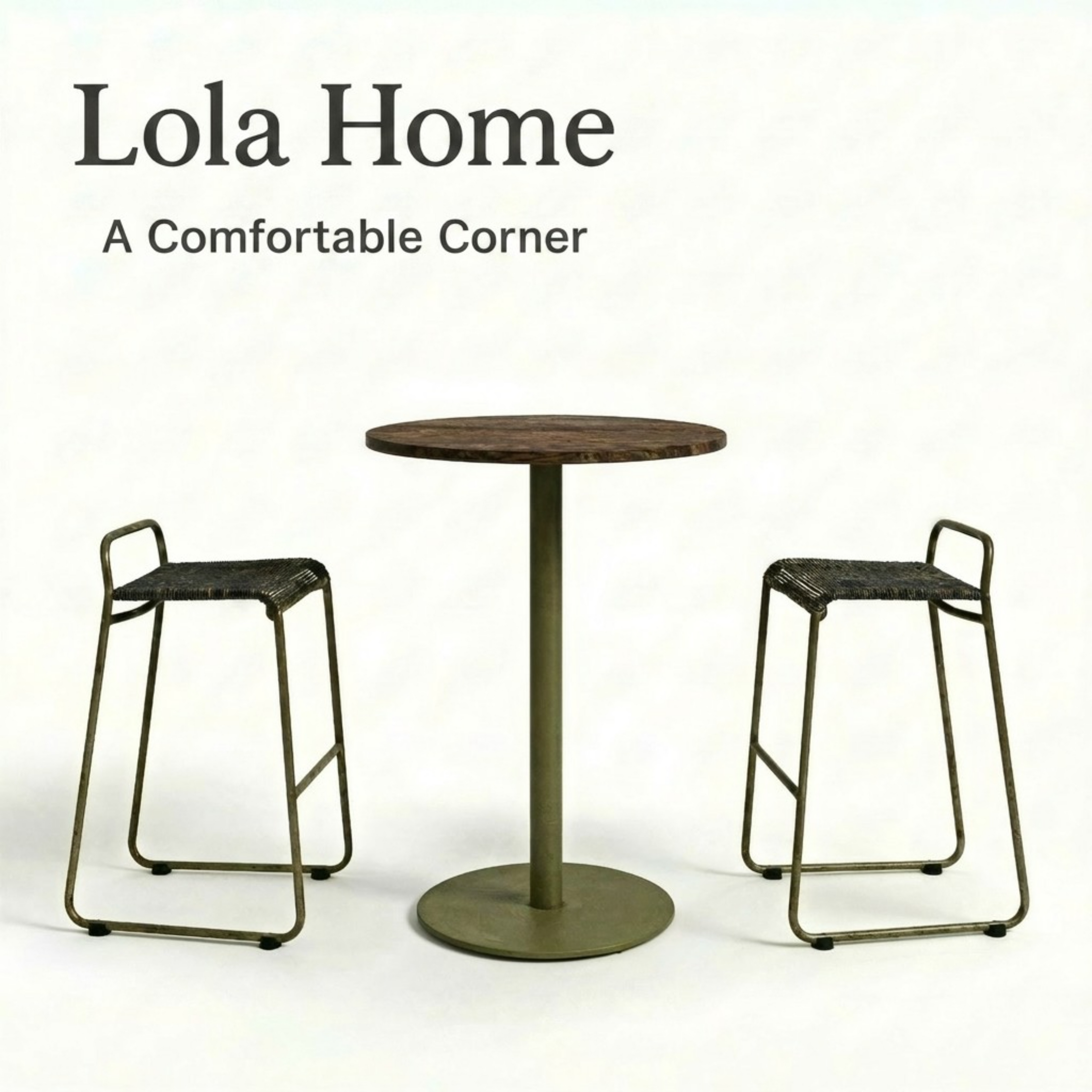 Outdoor metal tables and chairs