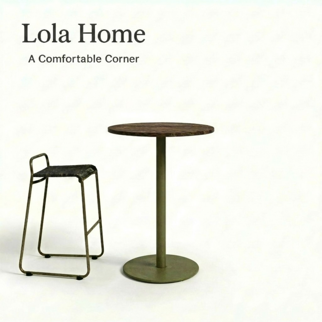 Outdoor metal tables and chairs