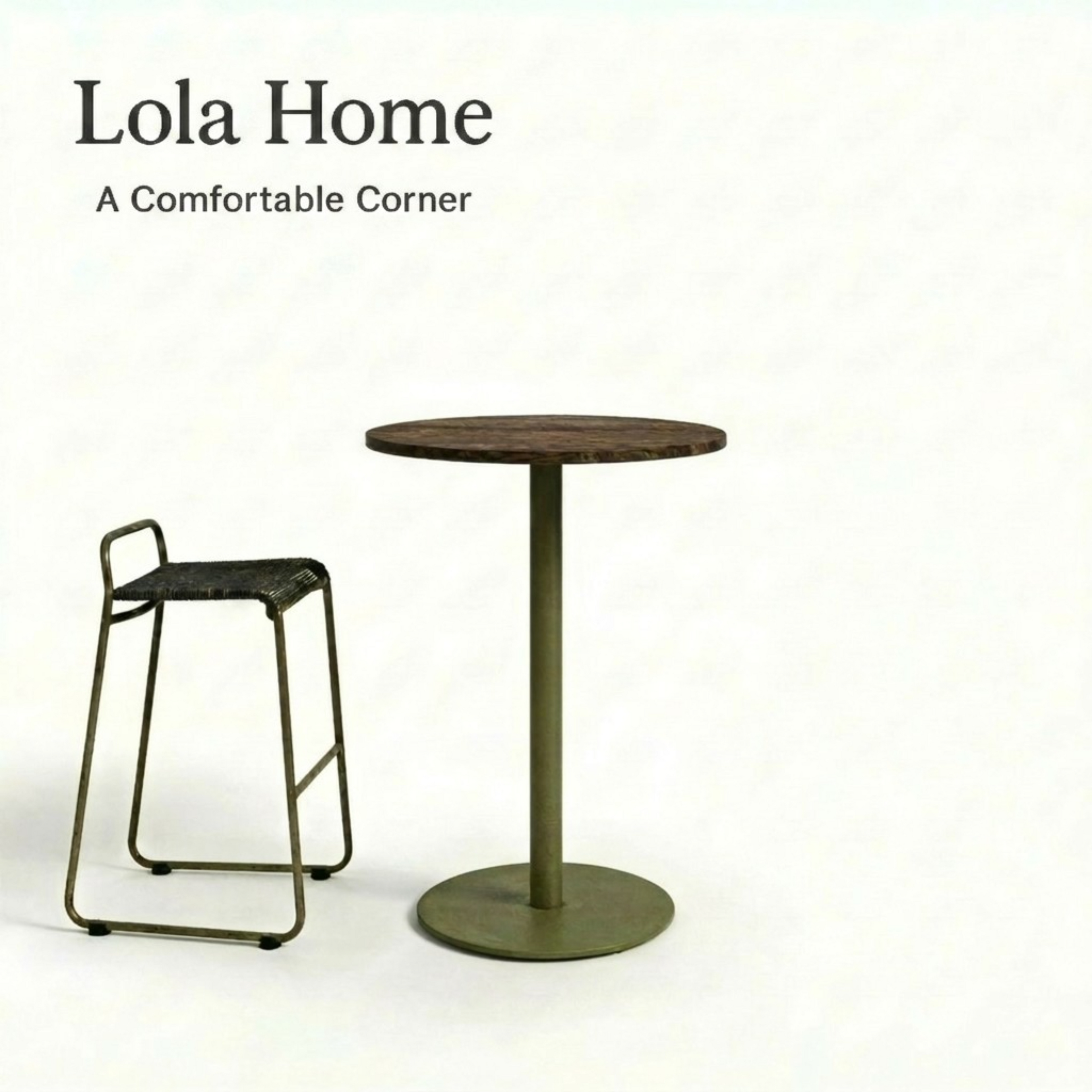 Outdoor metal tables and chairs