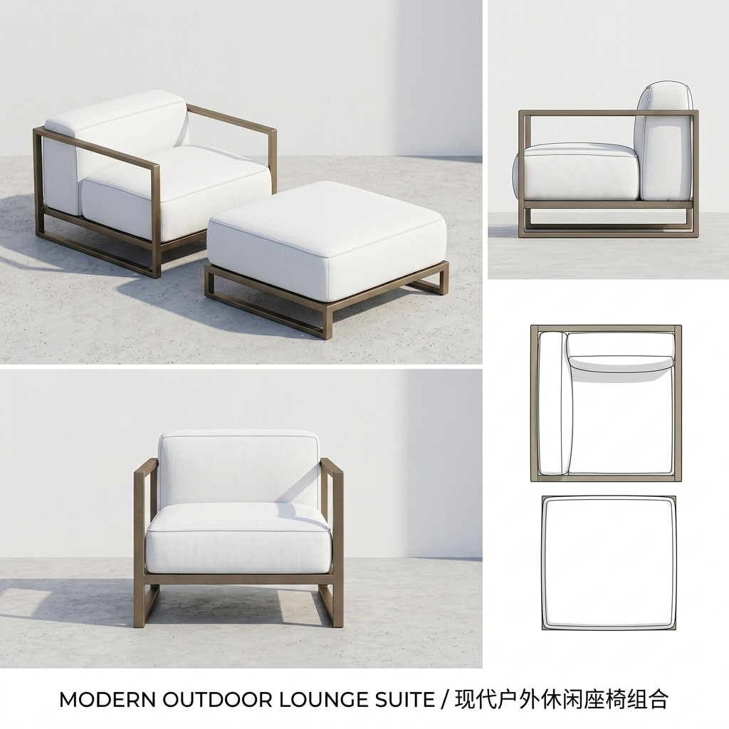 Modern outdoor leisure seating