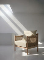 Teak rattan chair