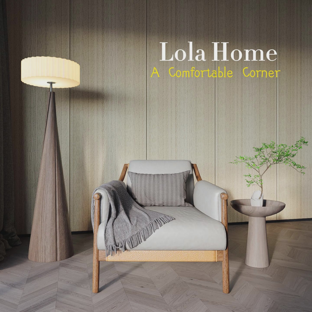 Vintage Wood Frame Armchair – Custom Made